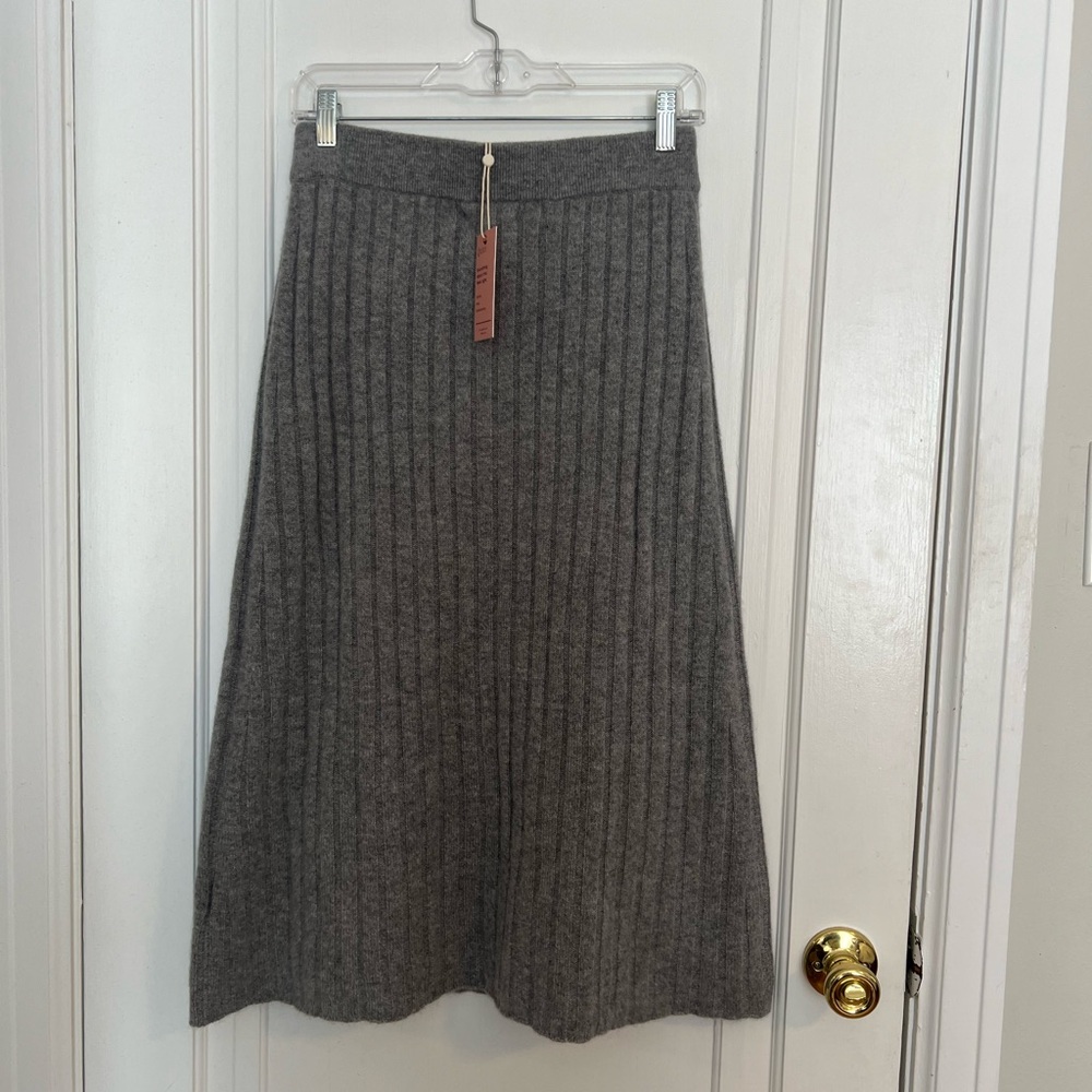 Quince Mongolian Cashmere Midi Skirt M